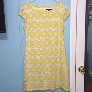 Yellow and white Dress